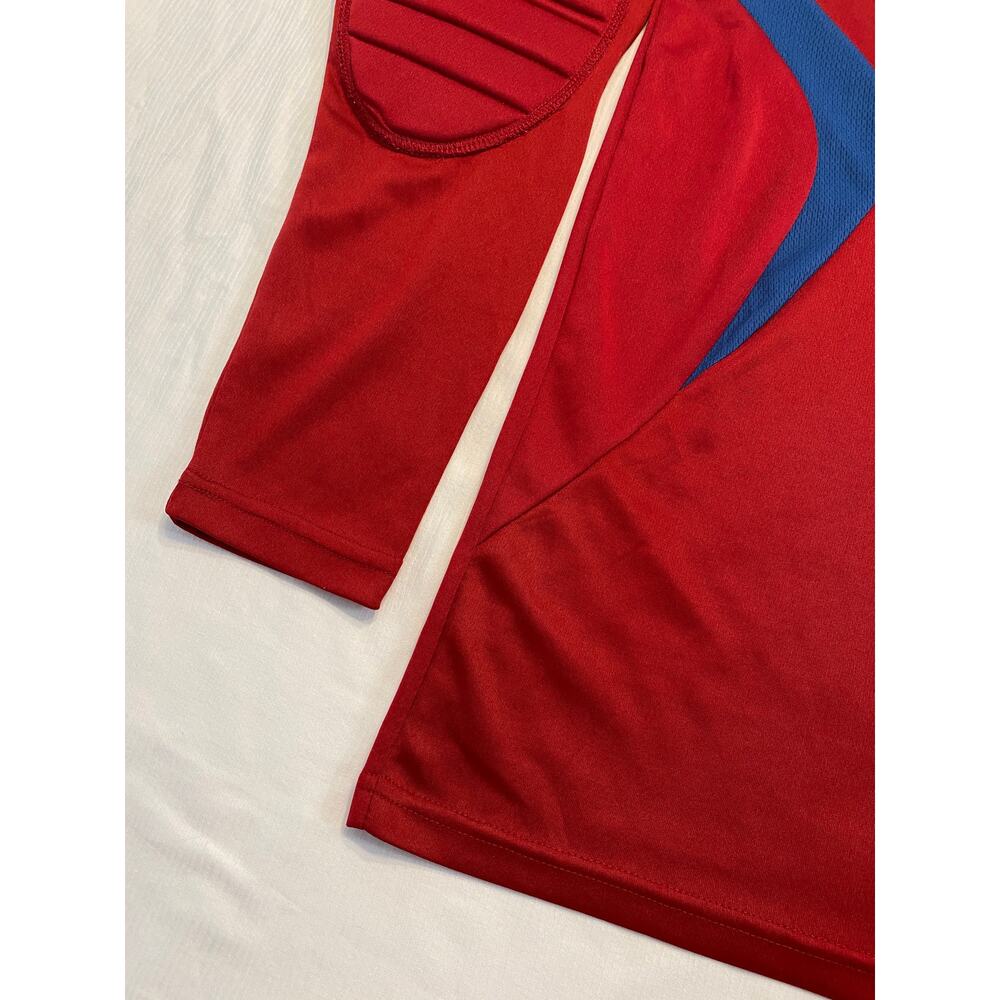 FC Barcelona Goalkeeper Soccer Jersey Mens Medium Large Red Elbow Pads Padded - Picture 7 of 14